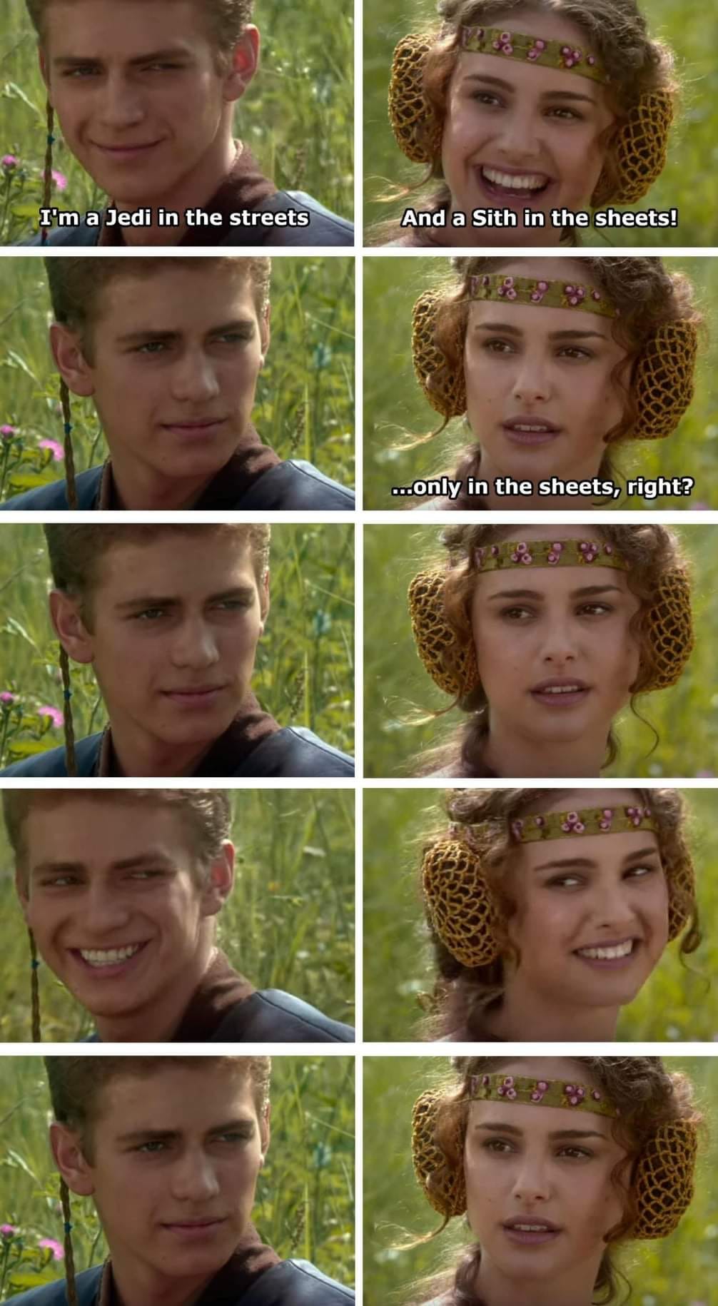 This meme is a play on the Star Wars character "I am a Jedi, like my father" from The Phantom Menace. It replaces "Jedi" with "Walmart" and "father" with "store". The meme is a humorous take on the iconic line, replacing it with a mundane and relatable scenario.